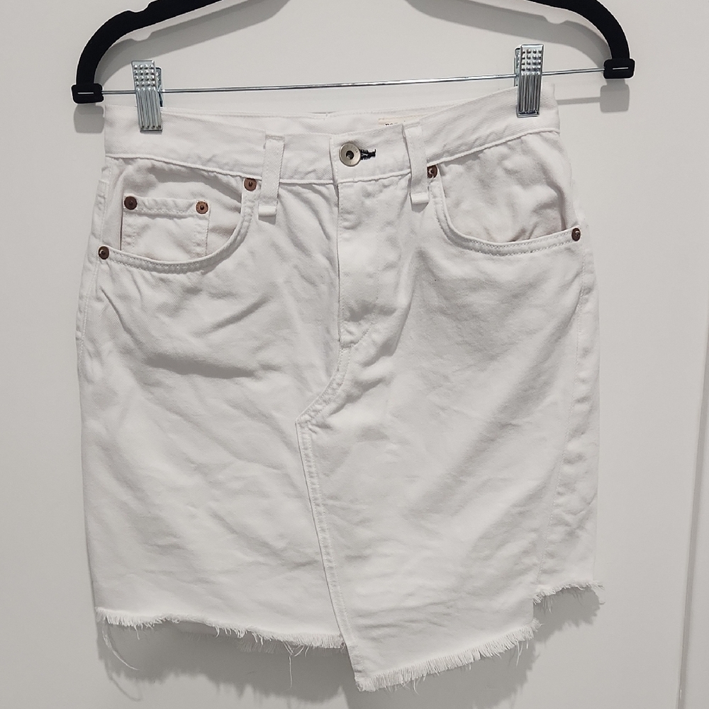 Rag & Bone White Denim skirt size 26